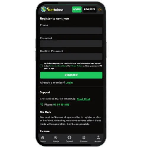 Betfalme Online Casino Login